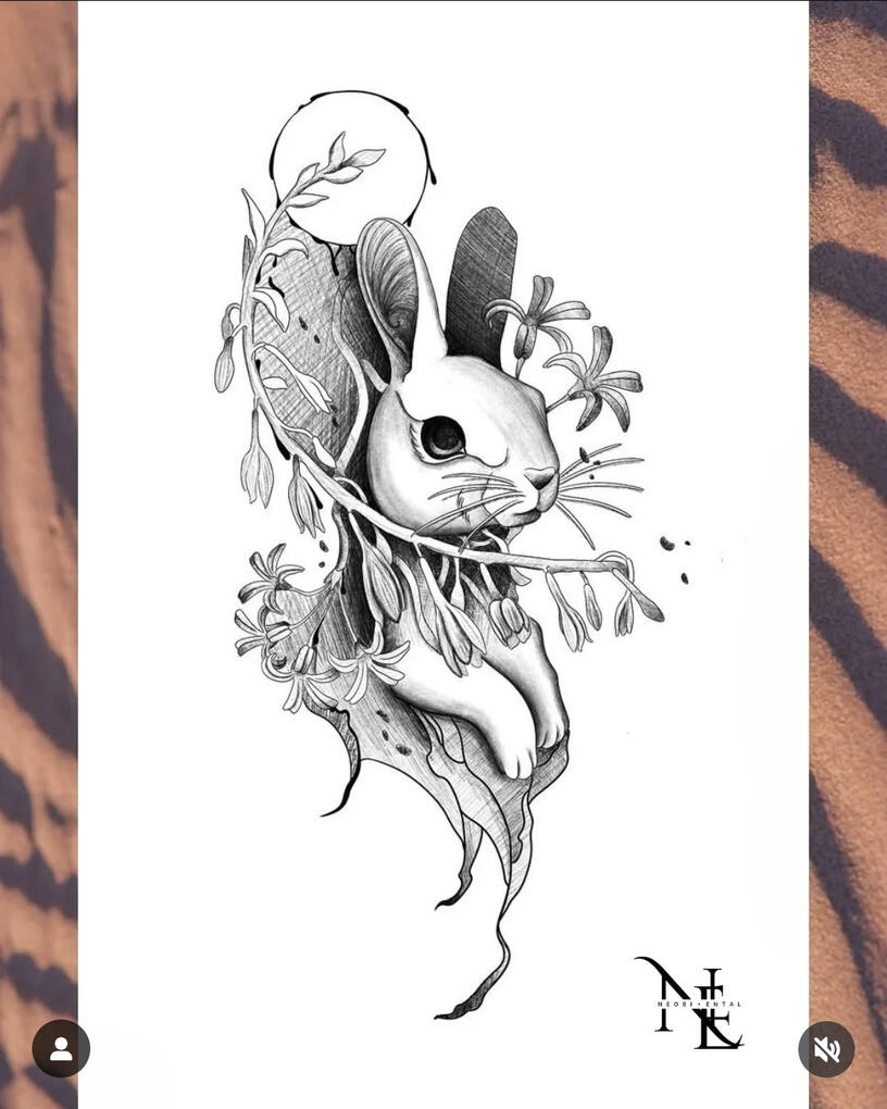 Neo Oriental year of the rabbit flash available design