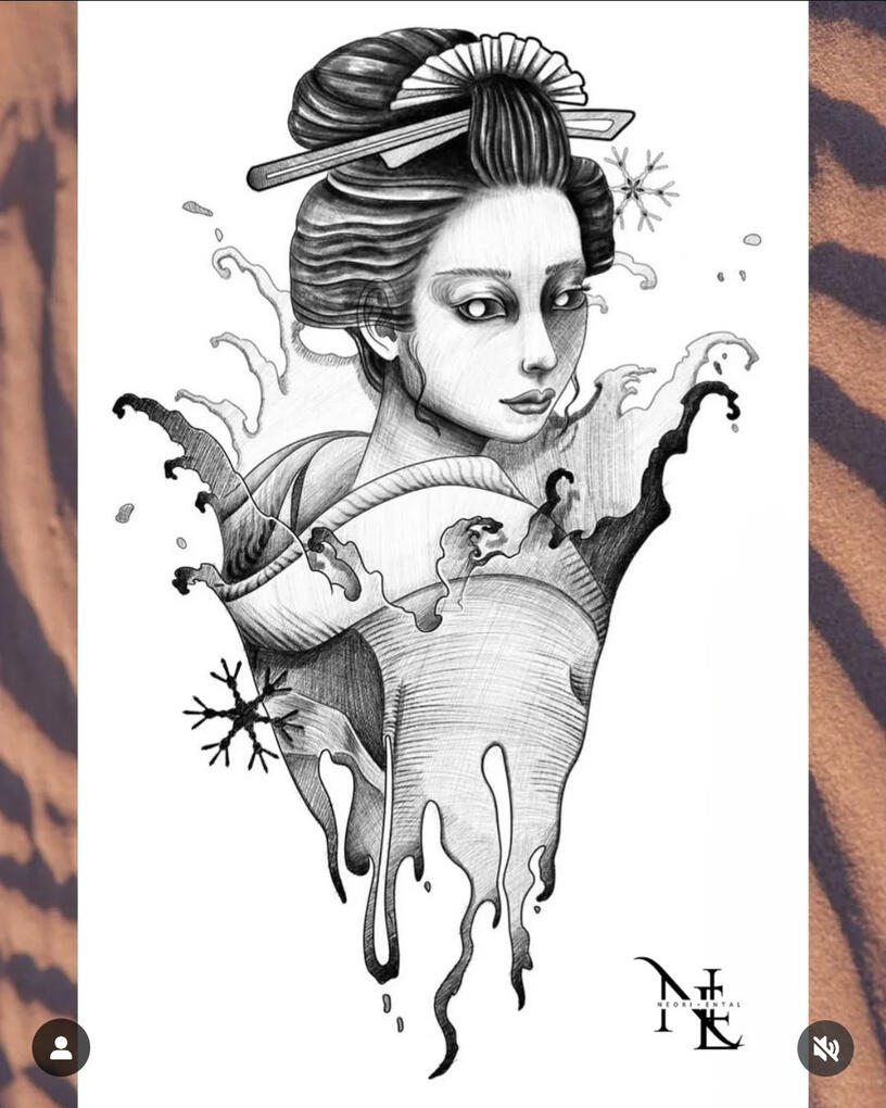 Neo Oriental Yuki Onna flash available design